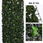 Gulungan Pagar Hedges Daun Ivy Buatan | Layar Pagar Privasi | 3 m